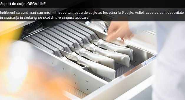 Ajutoare pentru bucatarie Orgaline Blum - suport cutite