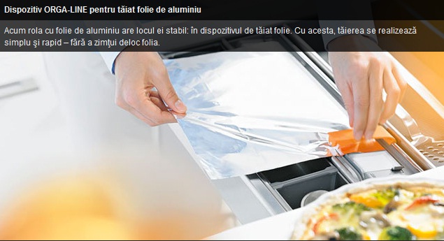 Ajutoare pentru bucatarie Orgaline Blum - dispozitiv taiat folie 